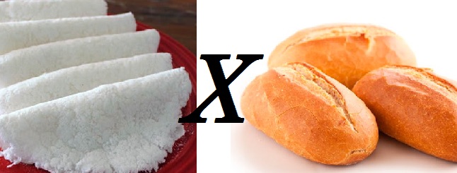 Tapioca e pão francês