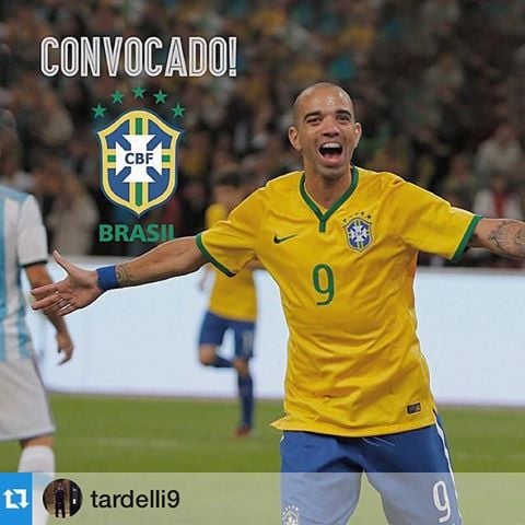 Diego Tardelli é um dos 23 convocados para disputar a Copa América, sob o comando do técnico Dunga, no Chile.