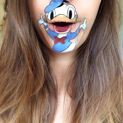 Desenhos de personagens pintados pela maquiadora londrina, Laura Jenkinson