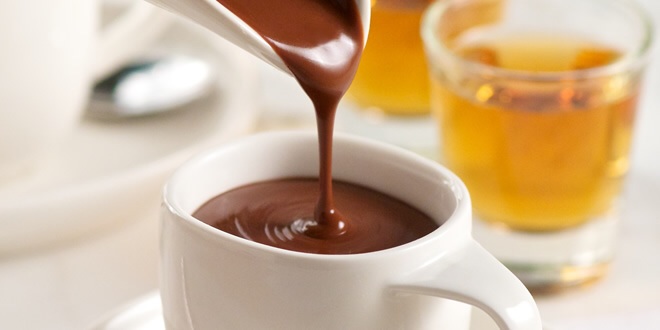 Chocolate quente de microondas