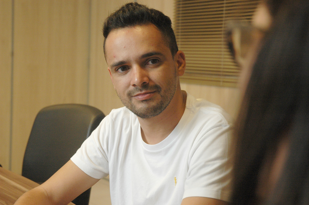 Léo Fonseca durante entrevista exclusiva ao Guiame. (Foto: Guiame/ Marcos Paulo Corrêa)
