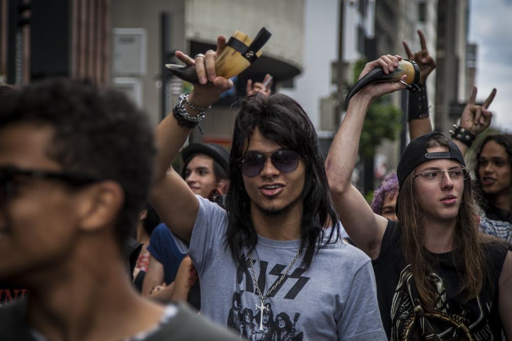 Em janeiro, a Marcha Para Satanás foi encerrada por causa do número pequeno de participantes. (Foto: Jardiel Carvalho/R.U.A Fotocoletivo)