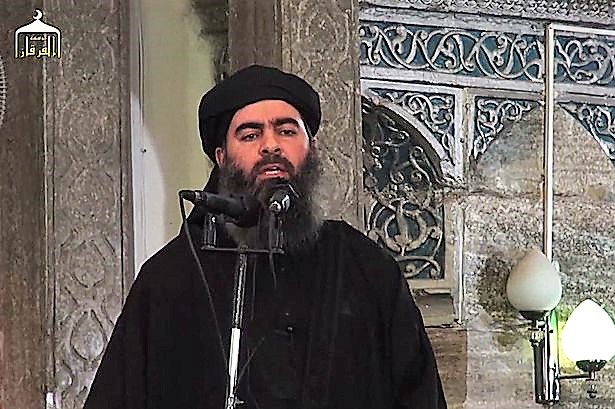 Lìder do Estado Islâmico, Abu Bakr al-Baghdadi em sua única aparição pública registrada. (Imagem: The Mirror)