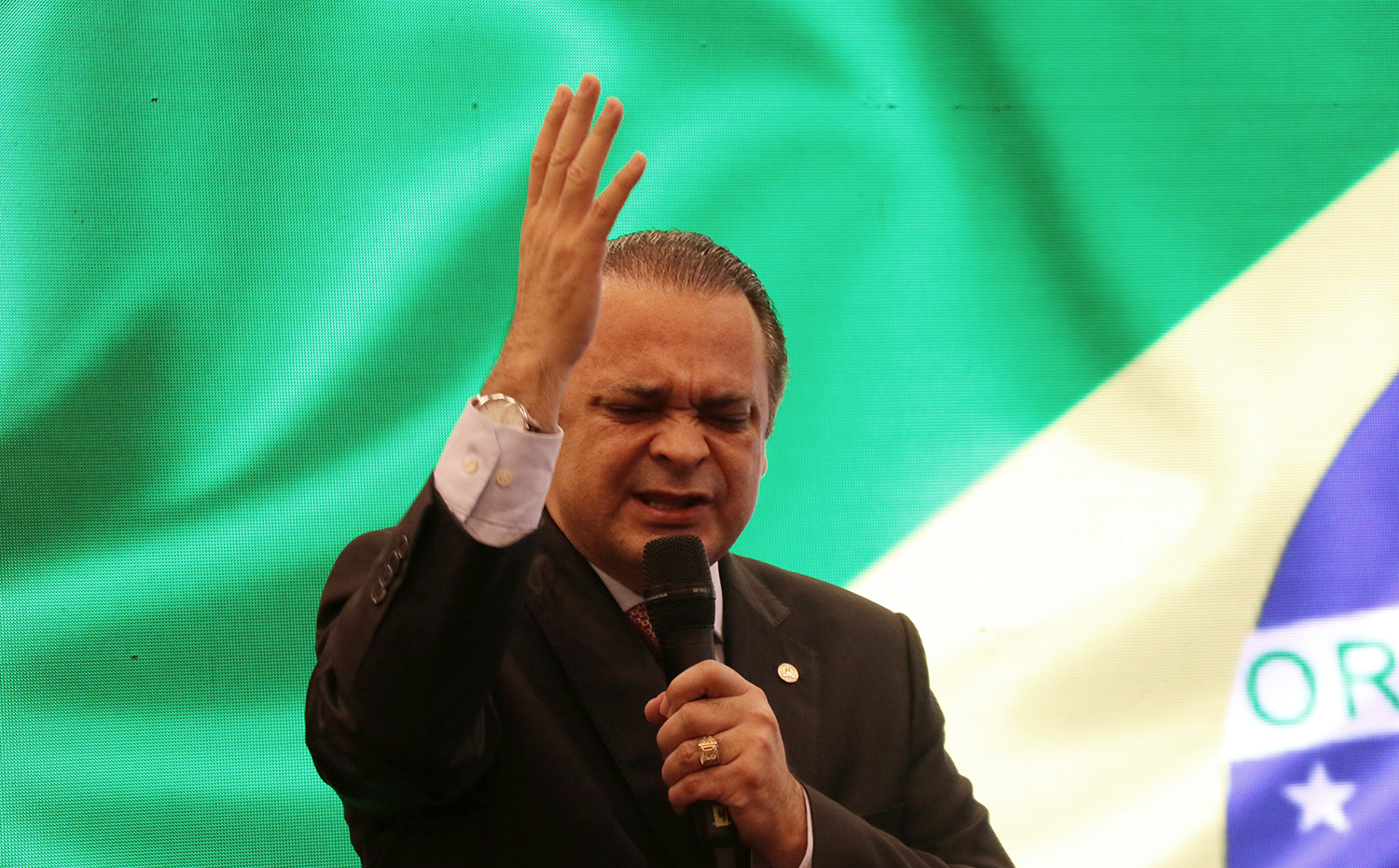 O pastor e deputado federal Roberto de Lucena se uniu aos líderes em clamor pelo Brasil. (Foto: Guiame/Marcos Paulo Corrêa)