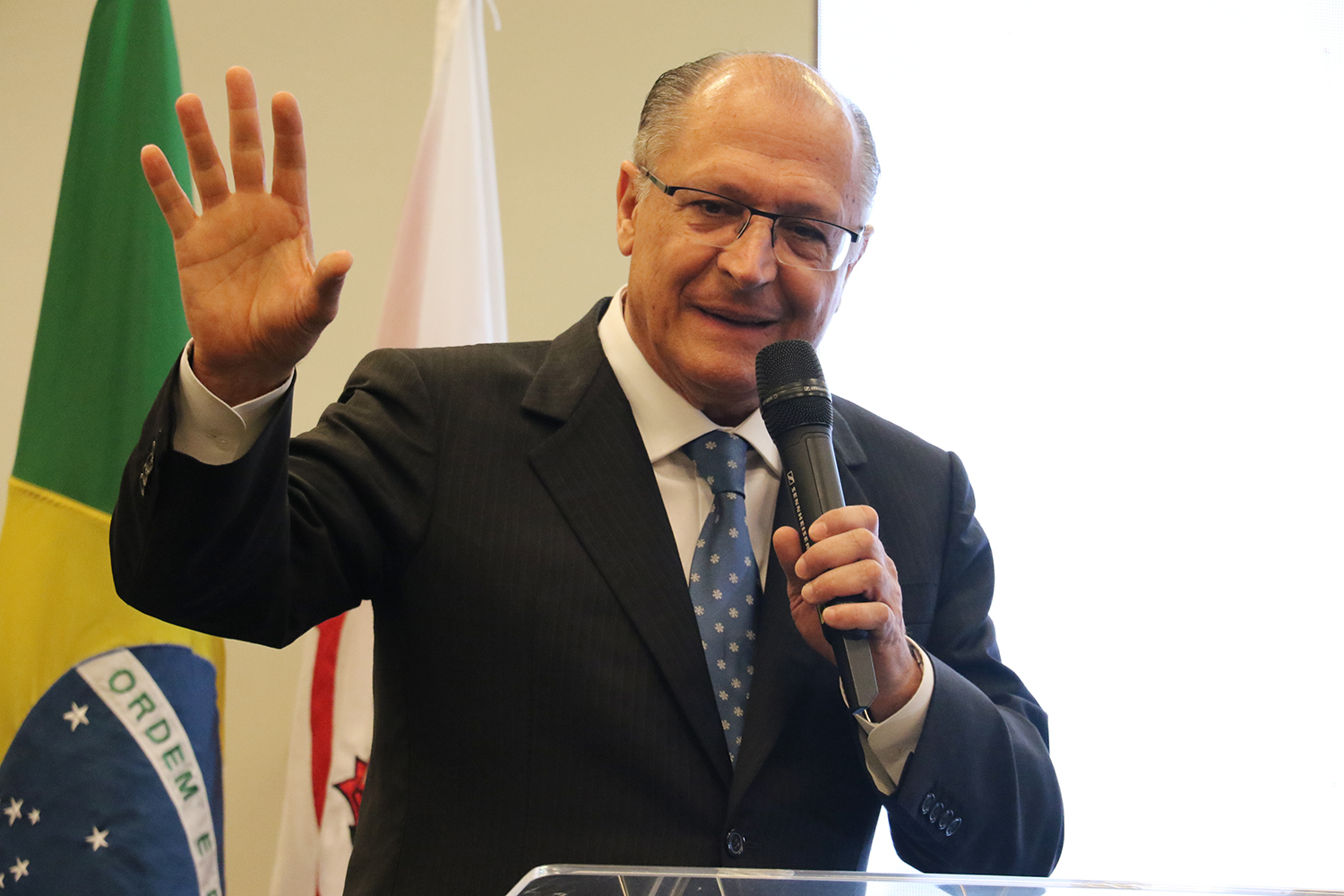 O governador falou a pastores e líderes nesta quinta-feira, na Zona Norte de São Paulo. (Foto: Guiame/Marcos Paulo Correa)