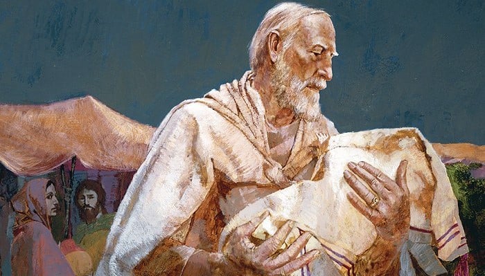 Pintura "Abrãao e Isaque", de William Withaker. (Imagem: Almanaque da Bíblia)