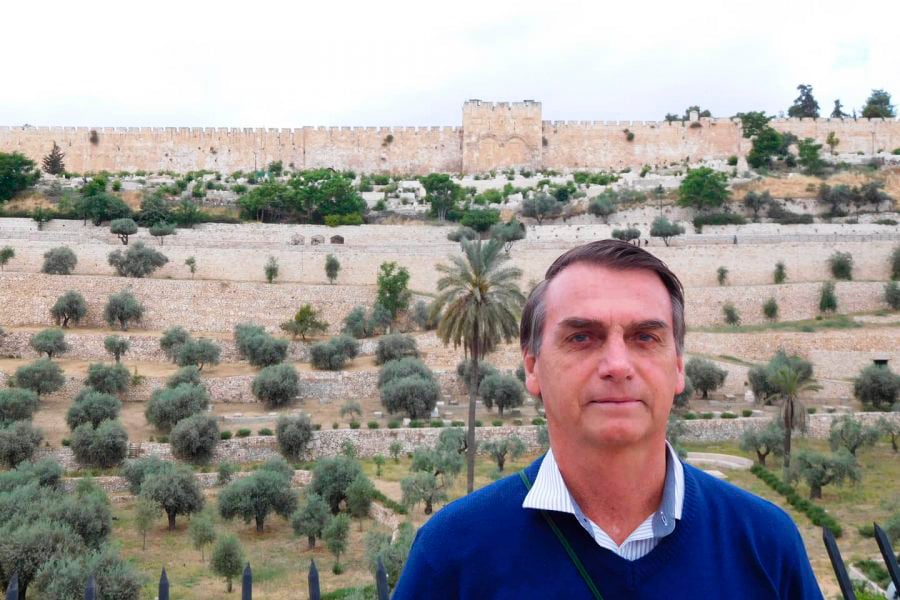 Jair Bolsonaro, eleito novo presidente do Brasil, durante viagem a Israel. (Foto: Reprodução)