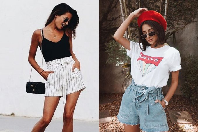 Cinturados e fresquinhos, os shorts são tendência para primavera/verão. (Foto: Reprodução/Pinterest)