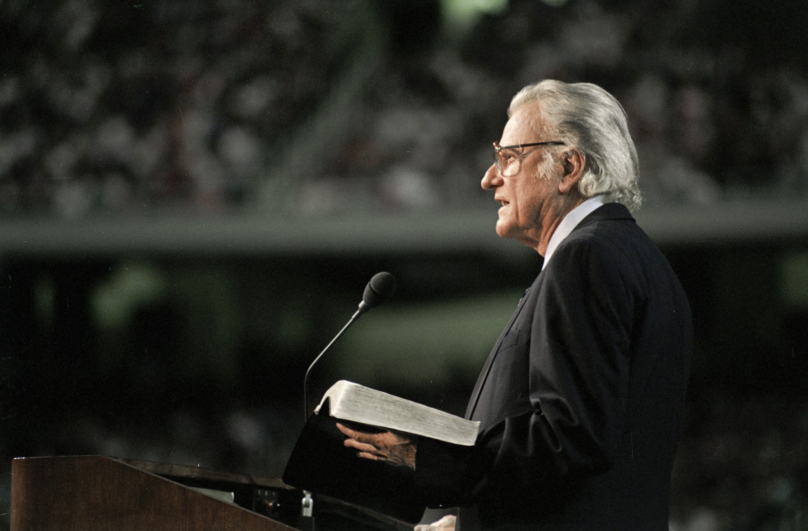 Billy Graham pregou para 215 milhões de pessoas em 185 países. (Foto: Billy Graham Evangelistic Association)