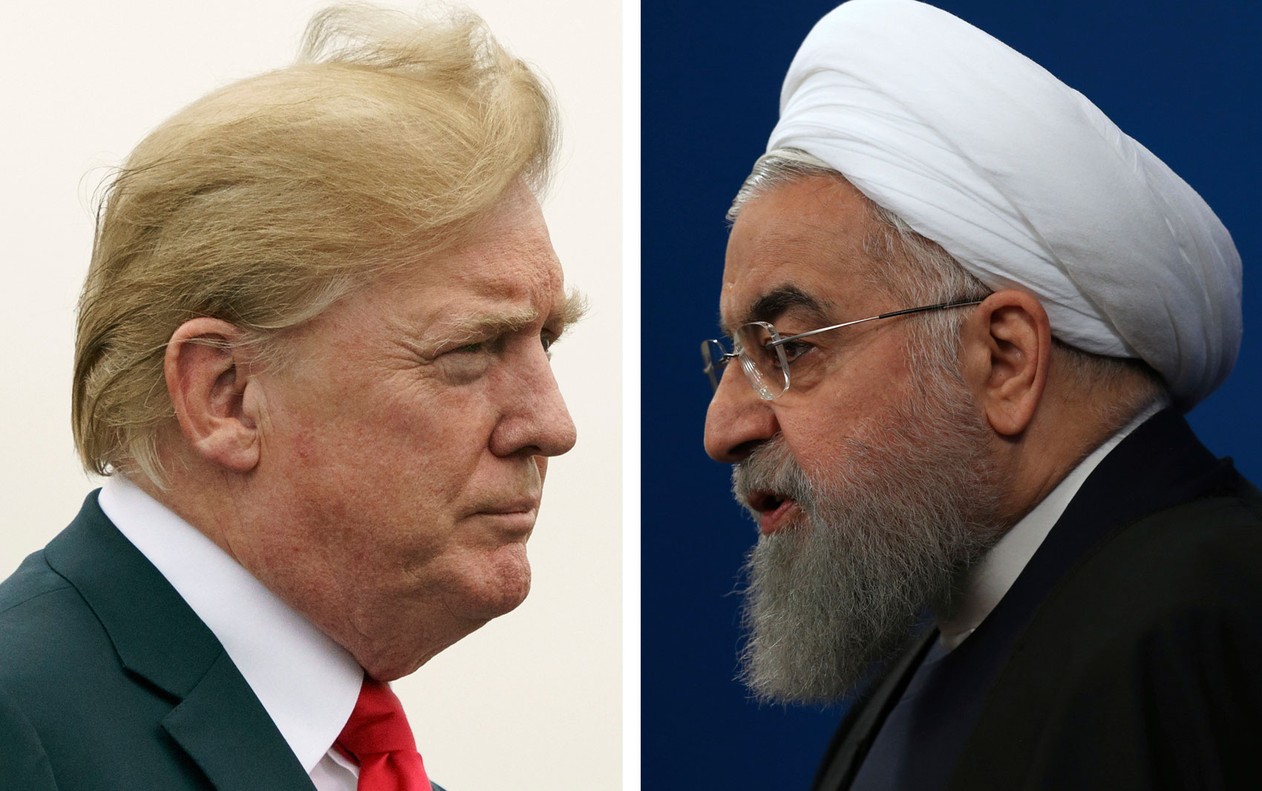 Montagem com fotos dos presidentes dos EUA, Donald Trump, e do Irã, Hassan Rouhani. (Foto: AP Photo)