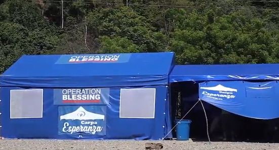 Tenda da Esperança em Cúcuta, Colômbia, na fronteira com a Venezuela. (Foto: Reprodução/Carpa Esperanza)