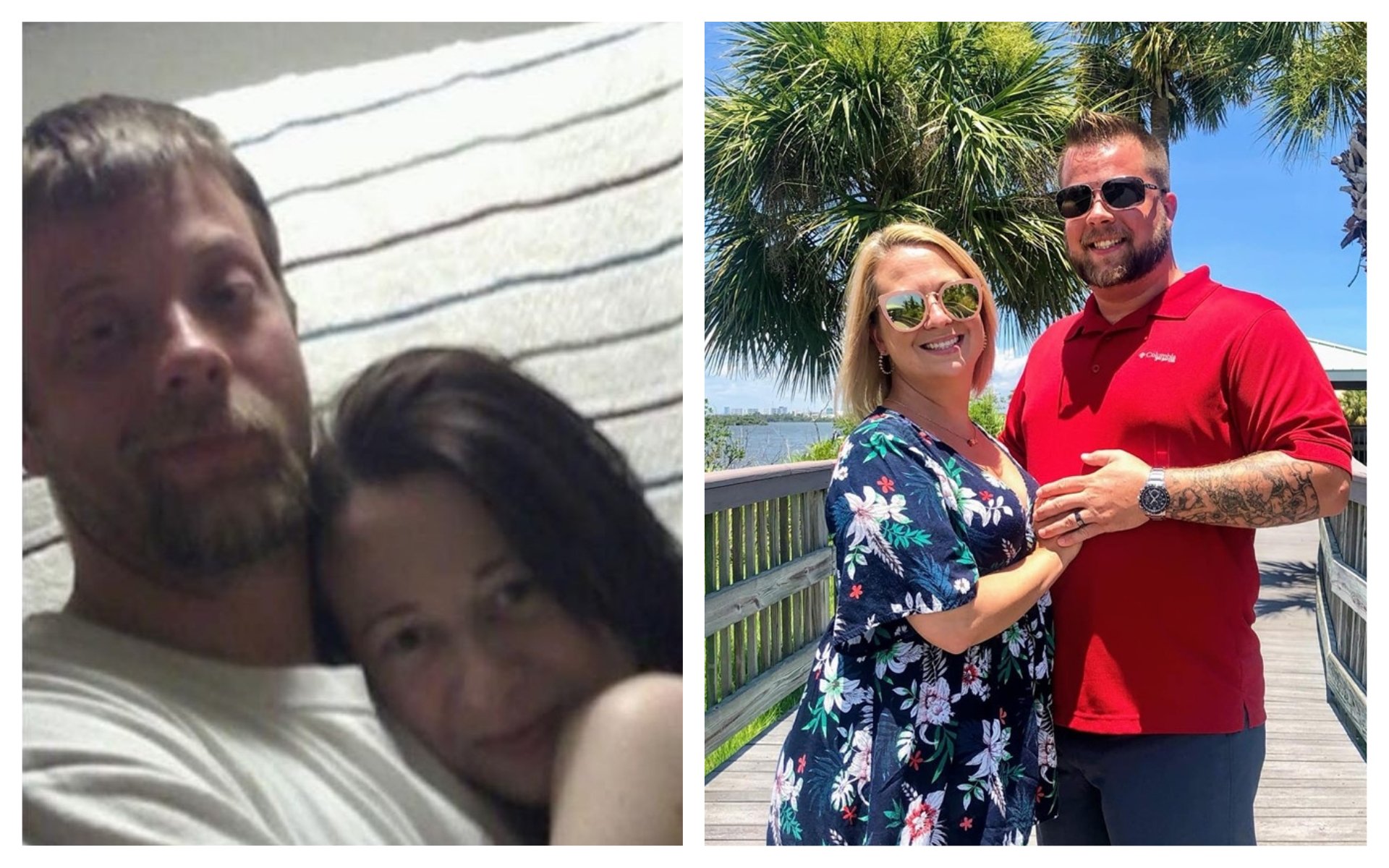 Brent e Ashley Walker antes e depois da libertação das drogas. (Foto: Reprodução/Facebook)