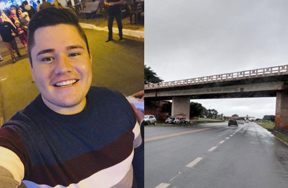 Paulo Costa passava de carro pela rodovia quando notou uma mulher na beirada do pontilhão. (Foto: Reprodução/Facebook)