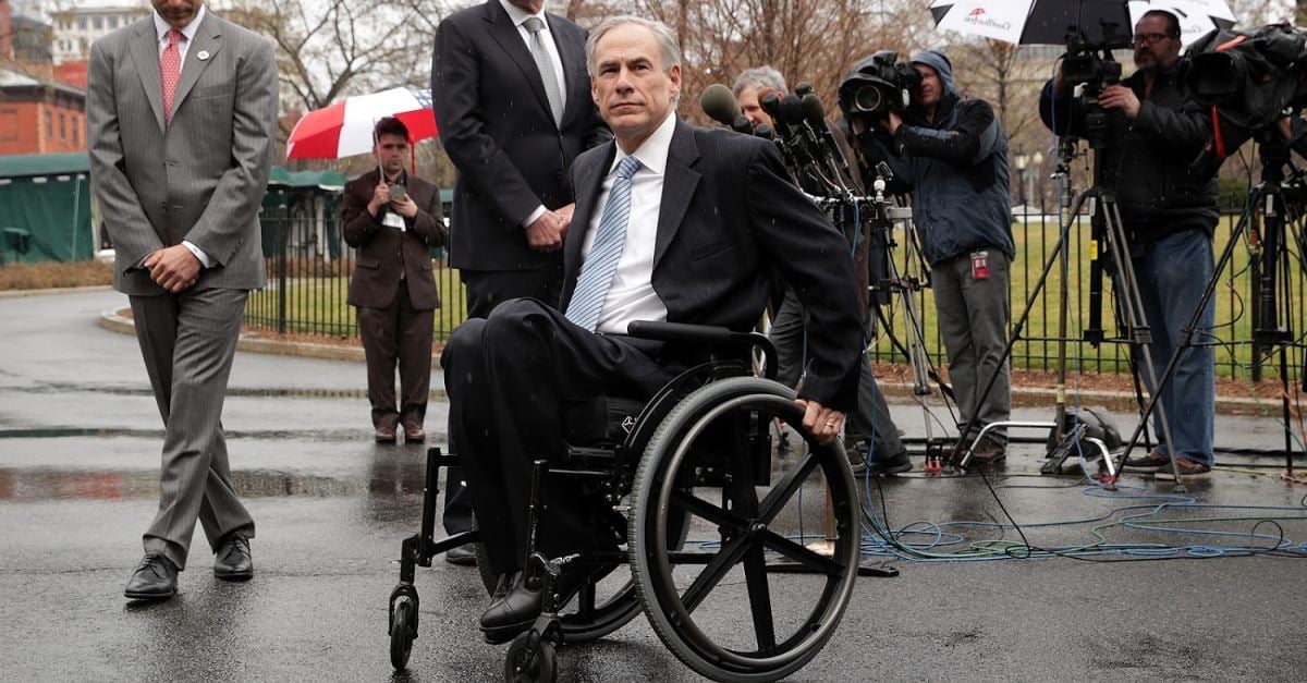 O governador do Texas Greg Abbott. (Foto: Alex Wong/Getty)