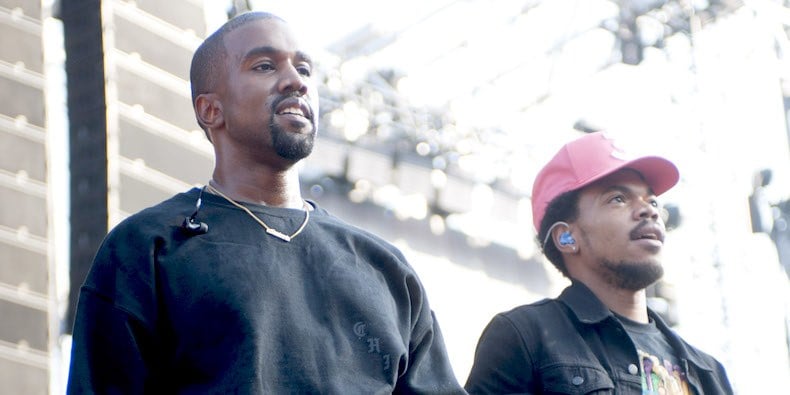 Kanye West (esquerda) e Chance The Rapper (direita). (Foto: Getty Images)