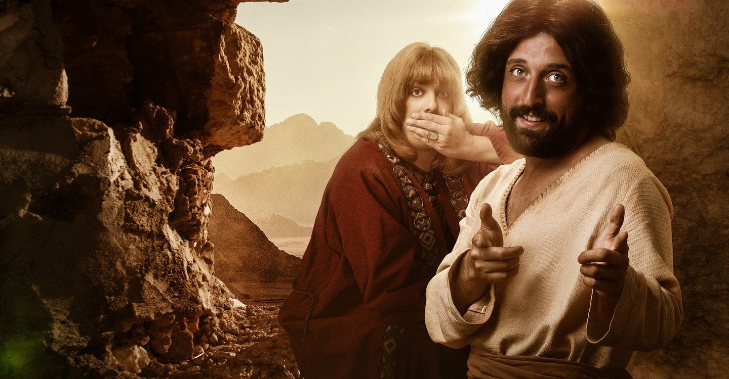 Escrito por Fábio Porchat e protagonizado pelo próprio humorista junto ao também ator Gregório Duvivier, o filme distorce a mensagem bíblica sobre Jesus. (Imagem: Entreterse)