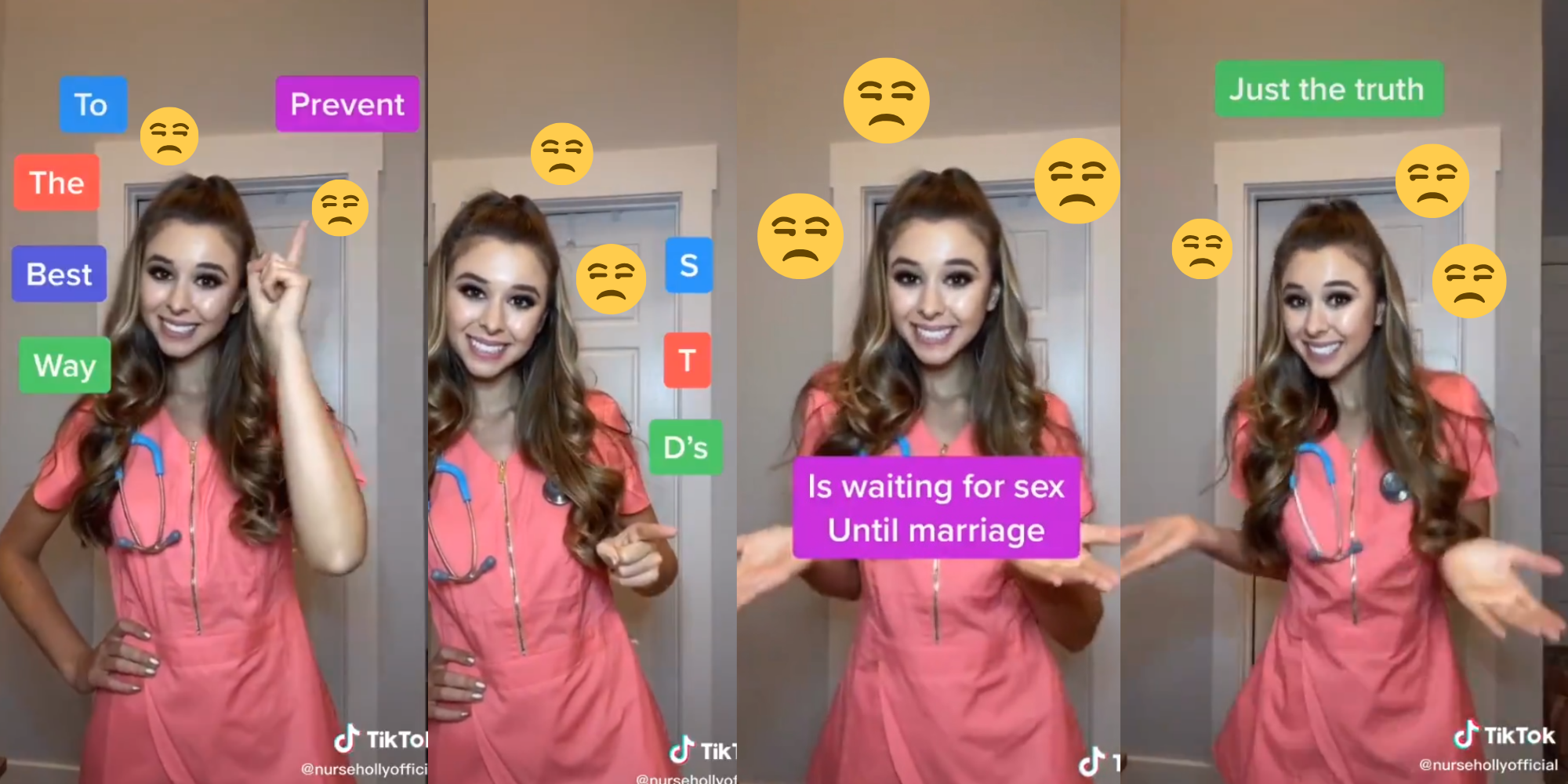 Holly gravou o vídeo e postou na rede social 'TikTok'. (Imagem: Reprodução)