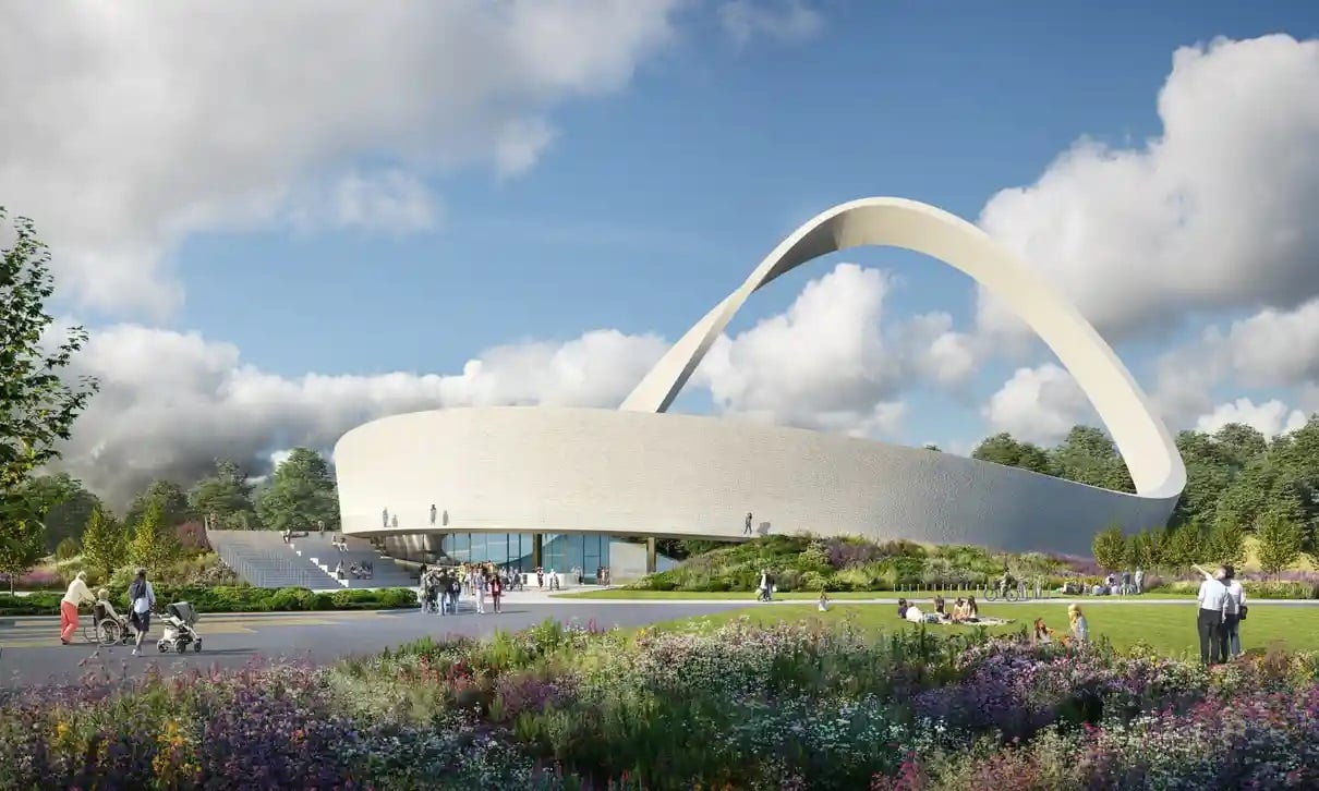 O monumento será feito 1 milhão de tijolos, cada um representando uma oração atendida. (Foto: Snug Architects / Renderloft)