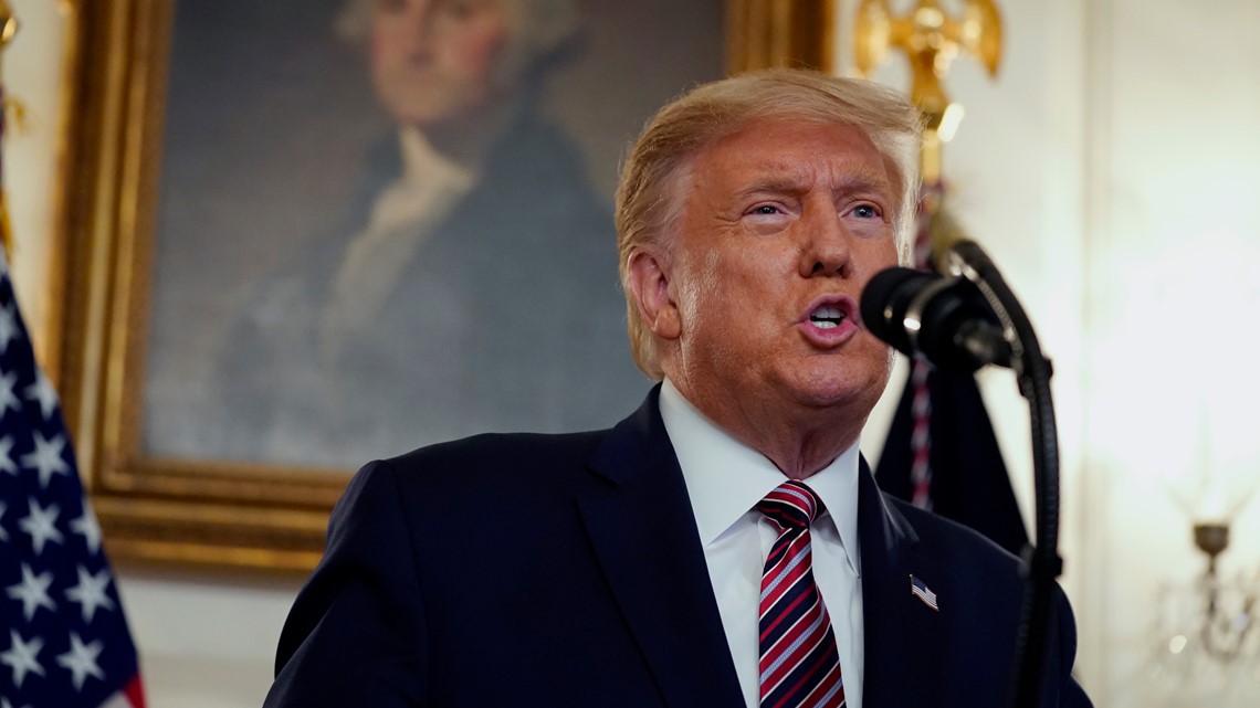 O presidente Donald Trump fala durante evento sobre nomeações judiciais, na Sala de Recepção Diplomática da Casa Branca, quarta-feira, 9 de setembro de 2020, em Washington. (Foto: AP Photo / Evan Vucci) 