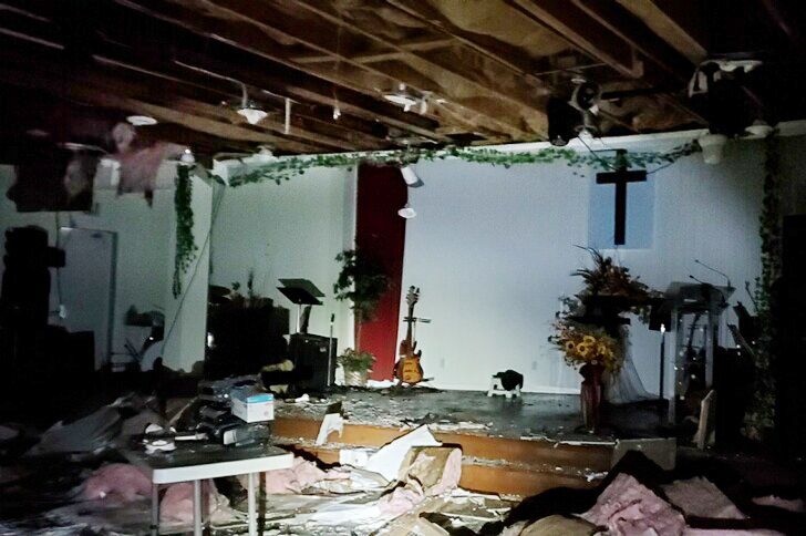 O prédio da Igreja Batista Vietnamita foi totalmente destruído depois que foi queimado durante os distúrbios na Filadélfia. (Foto: Reprodução / Philip Pham)