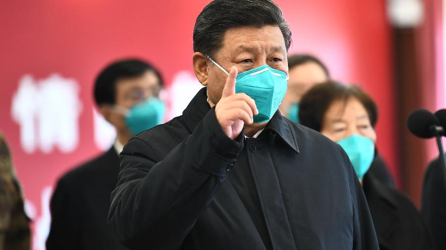 Xi Jinping, presidente da China, em visita à cidade de Wuhan, primeiro epicentro do coronavírus. (Foto: Xinhua/Xie Huanchi)