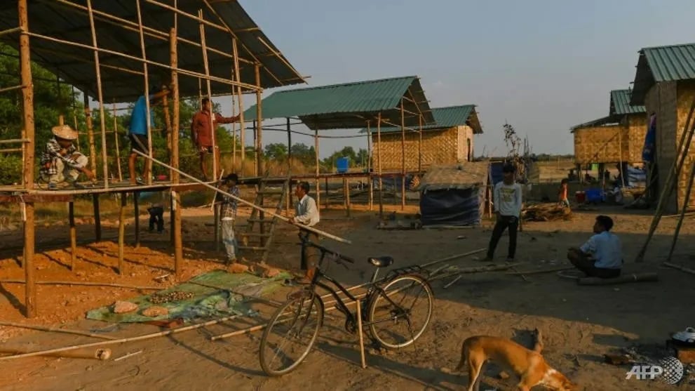 Vila cristã contruída em Yangon. (Foto: AFP / Ye Aung TH) 