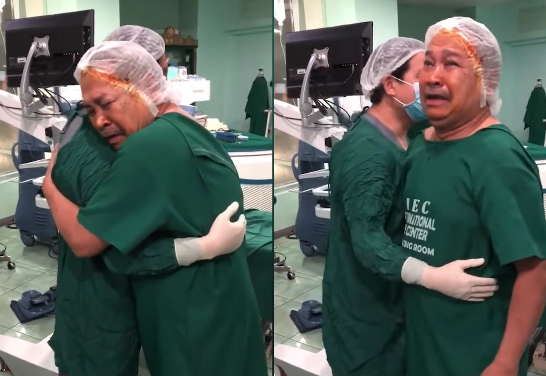 Idoso de 65 anos se emocionou e glorificou a Deus quando voltou a enxergar. (Foto: YouTube/Newsflare)