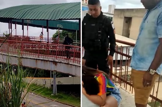 O sargento Leandro Lessa impediu uma jovem de cometer suicídio. (Foto: Reprodução/Facebook)