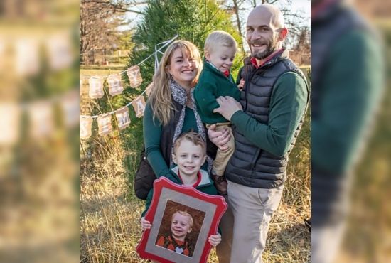 Rachel Hewitt e sua família. (Foto: Arquivo pessoal)