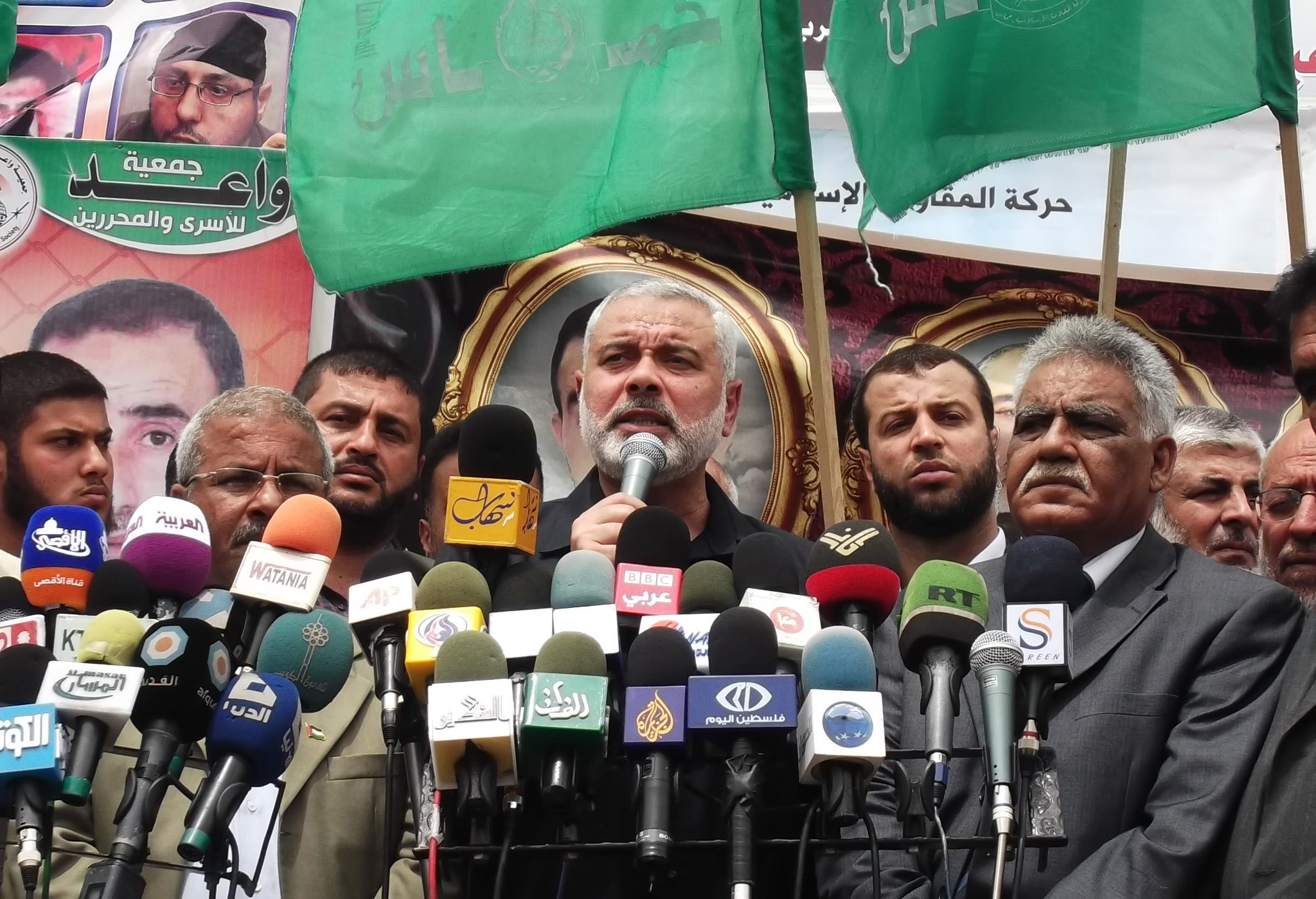 Ismail Haniyeh durante discurso em Gaza, Palestina. (Foto: Joe Catron/Flickr)