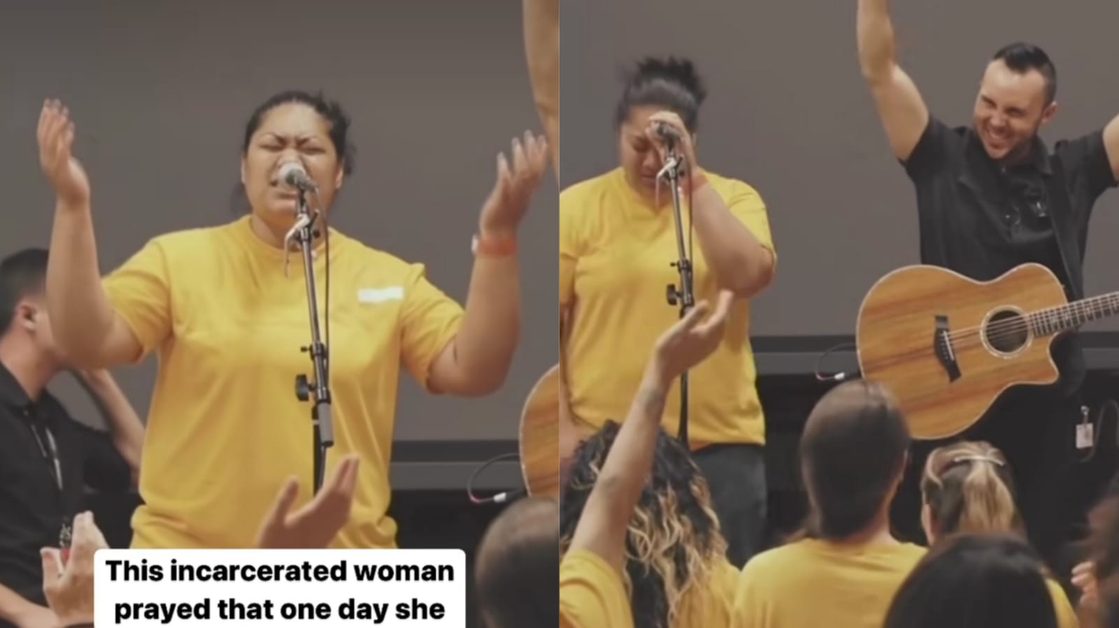 A mulher teve um encontro com Deus através de um ministério na prisão. (Foto: Reprodução/Instagram/God Behind Bars).