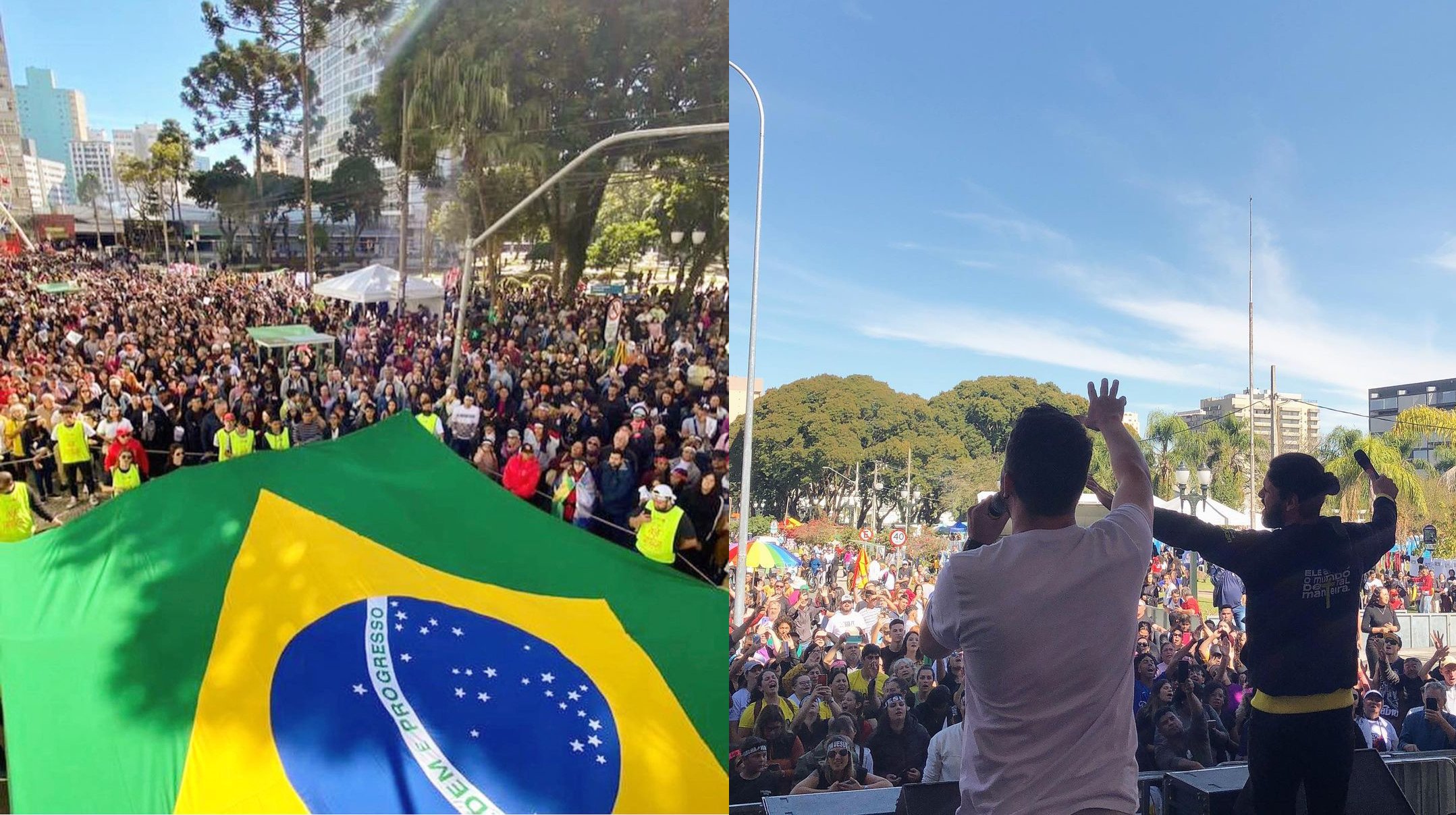 Milhares de cristãos enchem as ruas de Curitiba na Marcha para Jesus