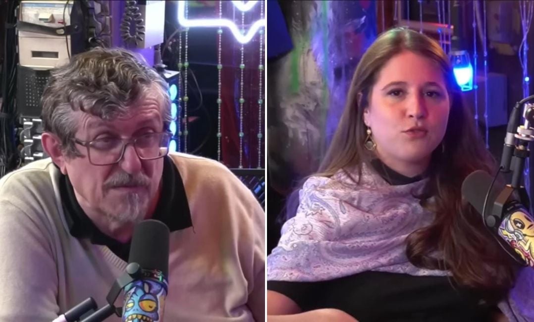 Pastor Luiz Sayão e Aline Blochtein Szewkies. (Foto: Captura de tela/YouTube Cortes do Inteligência)