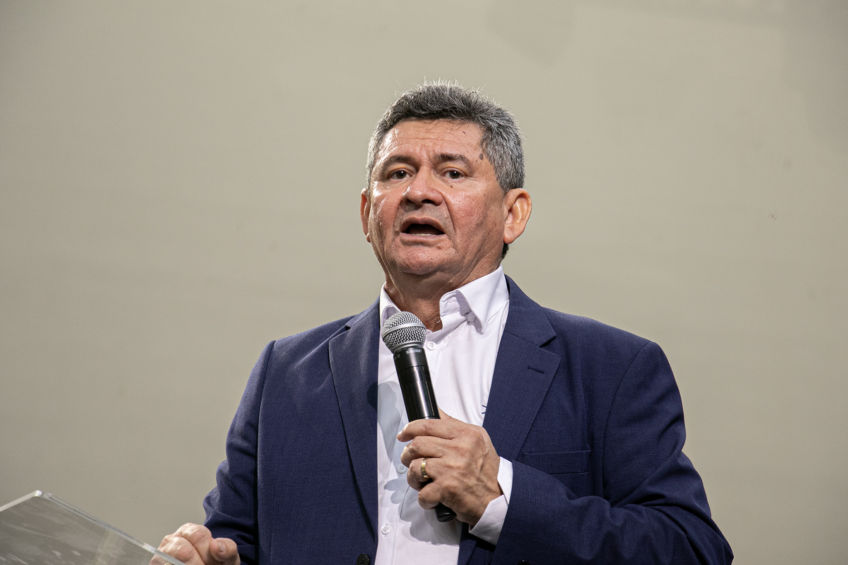 Pastor Francisco Everton na abertura da Expoevangélica 2023. (Foto: Guiame/ Marcos Corrêa).