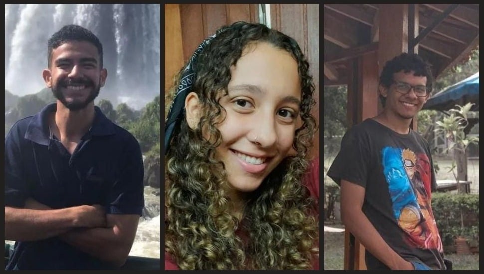 Os jovens David, Camila e Samuel faleceram no acidente. (Foto: Instagram/Jocum)
