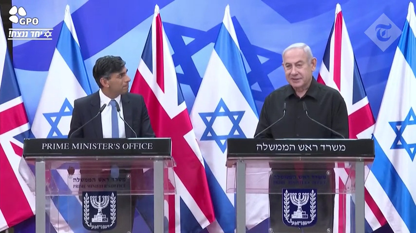 ‘Esta é a hora mais sombria de Israel’, diz Netanyahu ao primeiro-ministro britânico