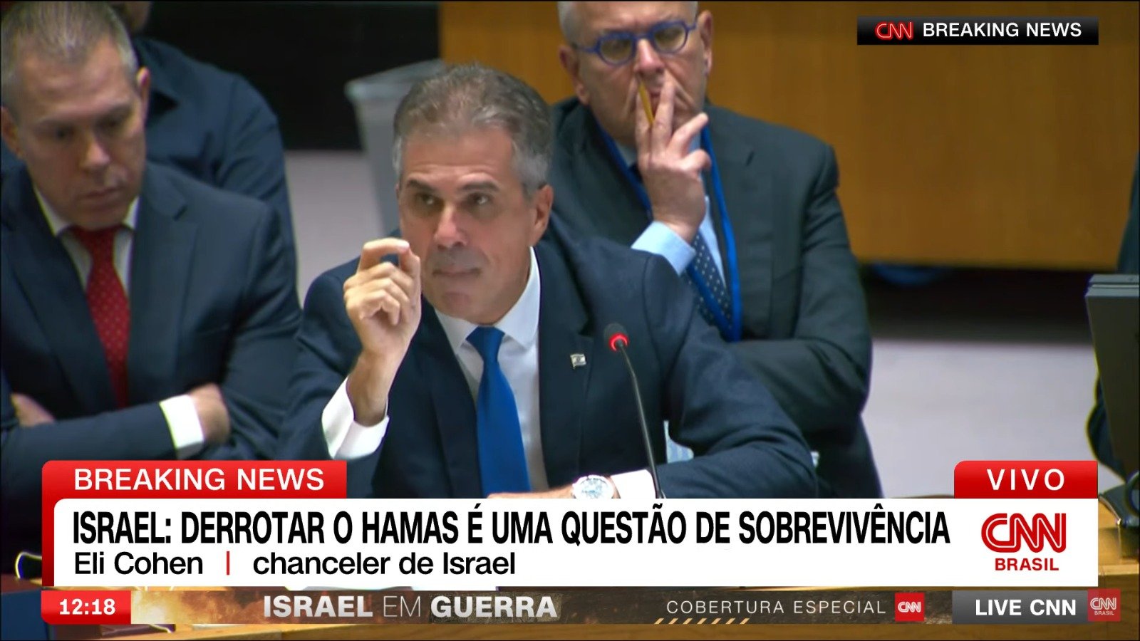 Em reunião emergencial da ONU, chanceler de Israel avisa que “o Ocidente será o próximo”