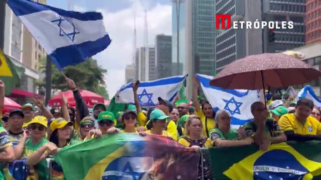 “O Brasil não é antissemita”: manifestação na Paulista é marcada por apoio a Israel