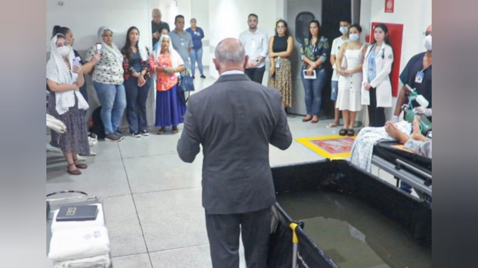 O idoso de 79 anos pediu para ser batizado antes de falecer. (Foto: Divulgação/Santa Casa).