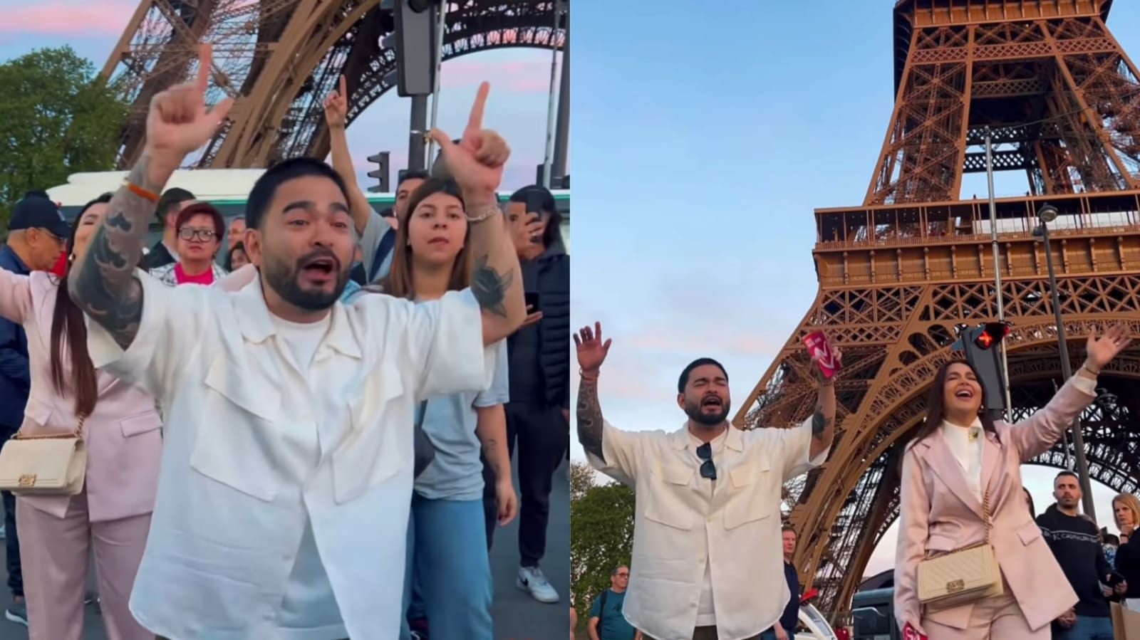 Yudi evangeliza em frente à Torre Eiffel em Paris: “Jesus vive”