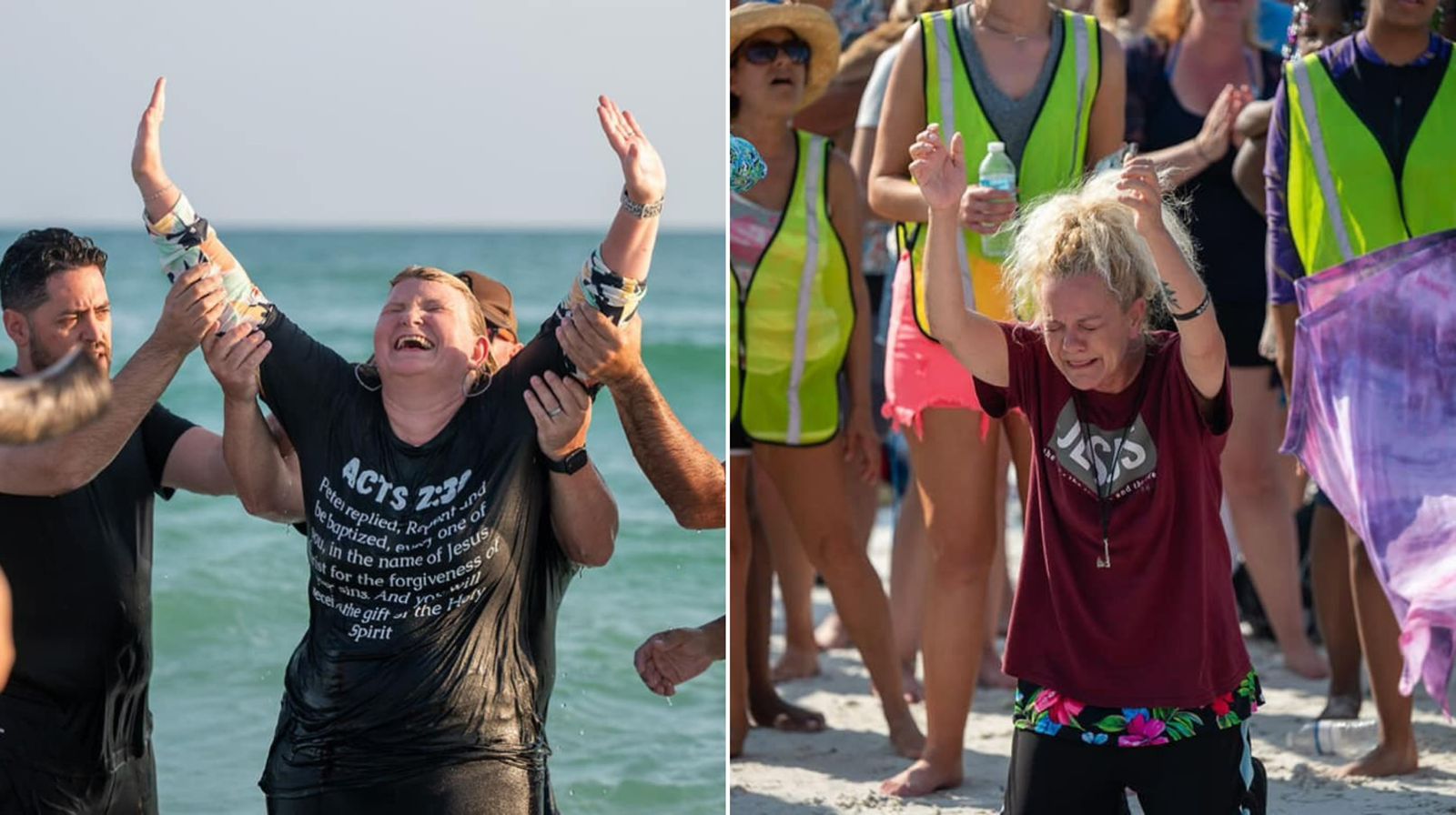 'Deus está se movendo': Milhares de pessoas vão às praias e rios nos EUA para batismos