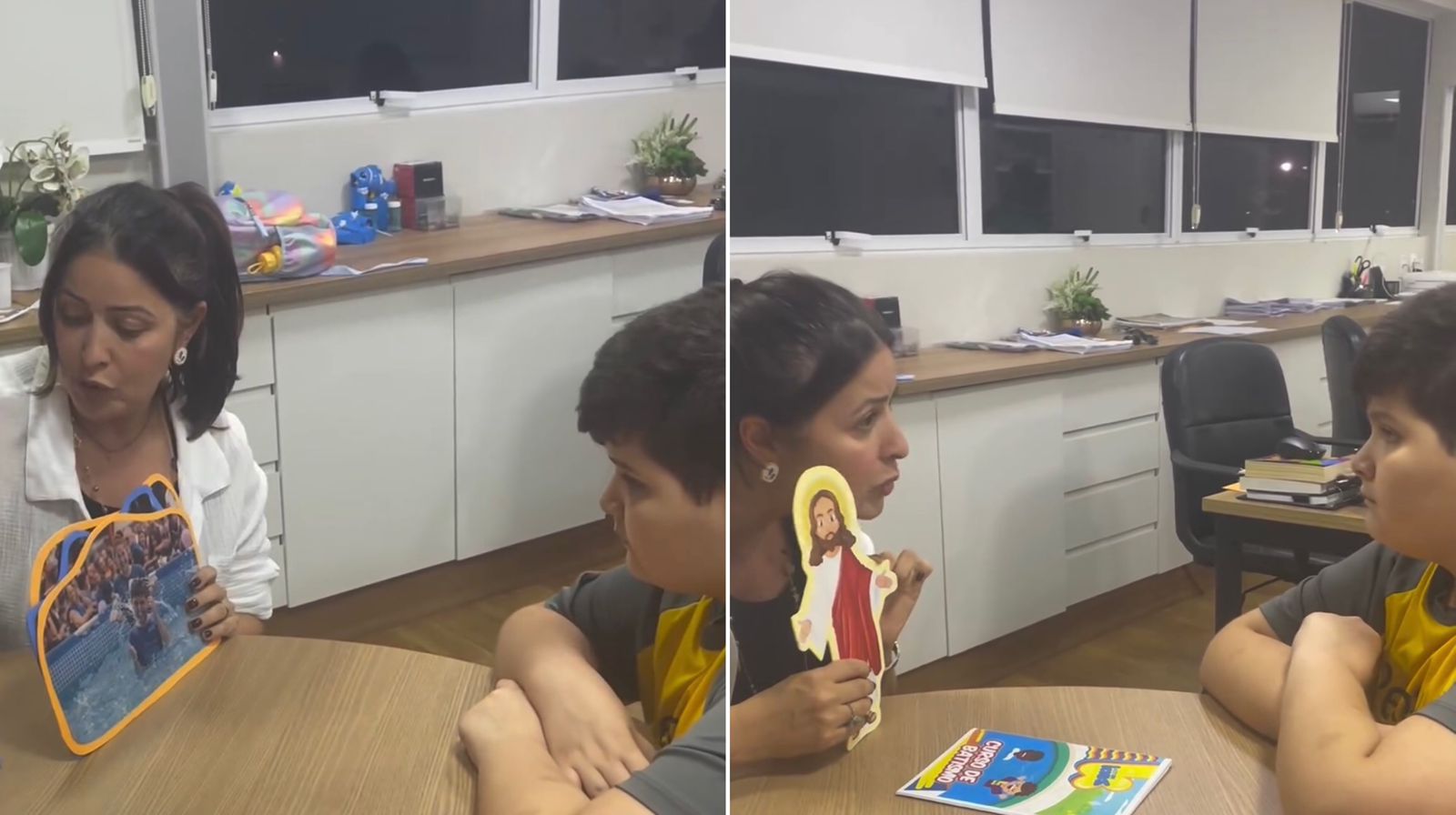 Pastora ensina menino autista sobre batismo: “Jesus vai te guiar por toda a vida”