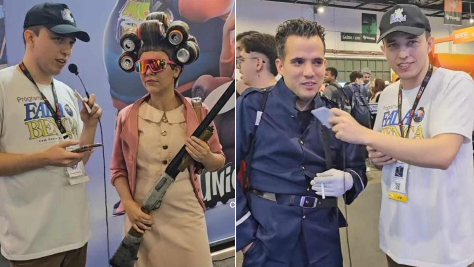 Jovem evangeliza em feira de games: 