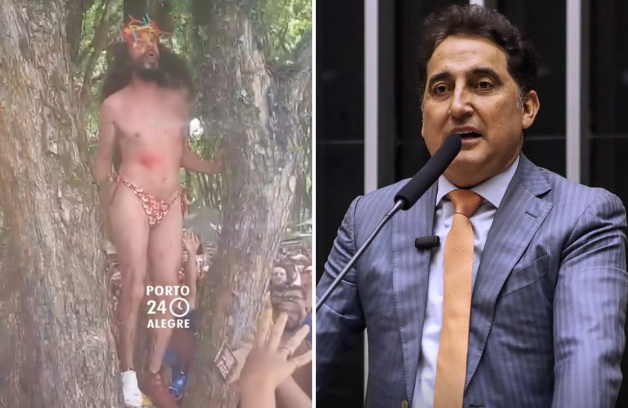 Deputado aciona MP contra performance de “Jesus crucificado” por vilipêndio religioso