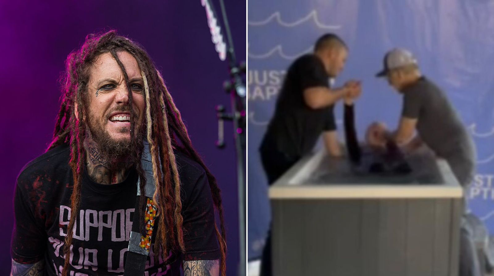 Guitarrista da banda ‘Korn’ comemora batismo da mãe aos 83 anos: ‘Deus a direcionou’