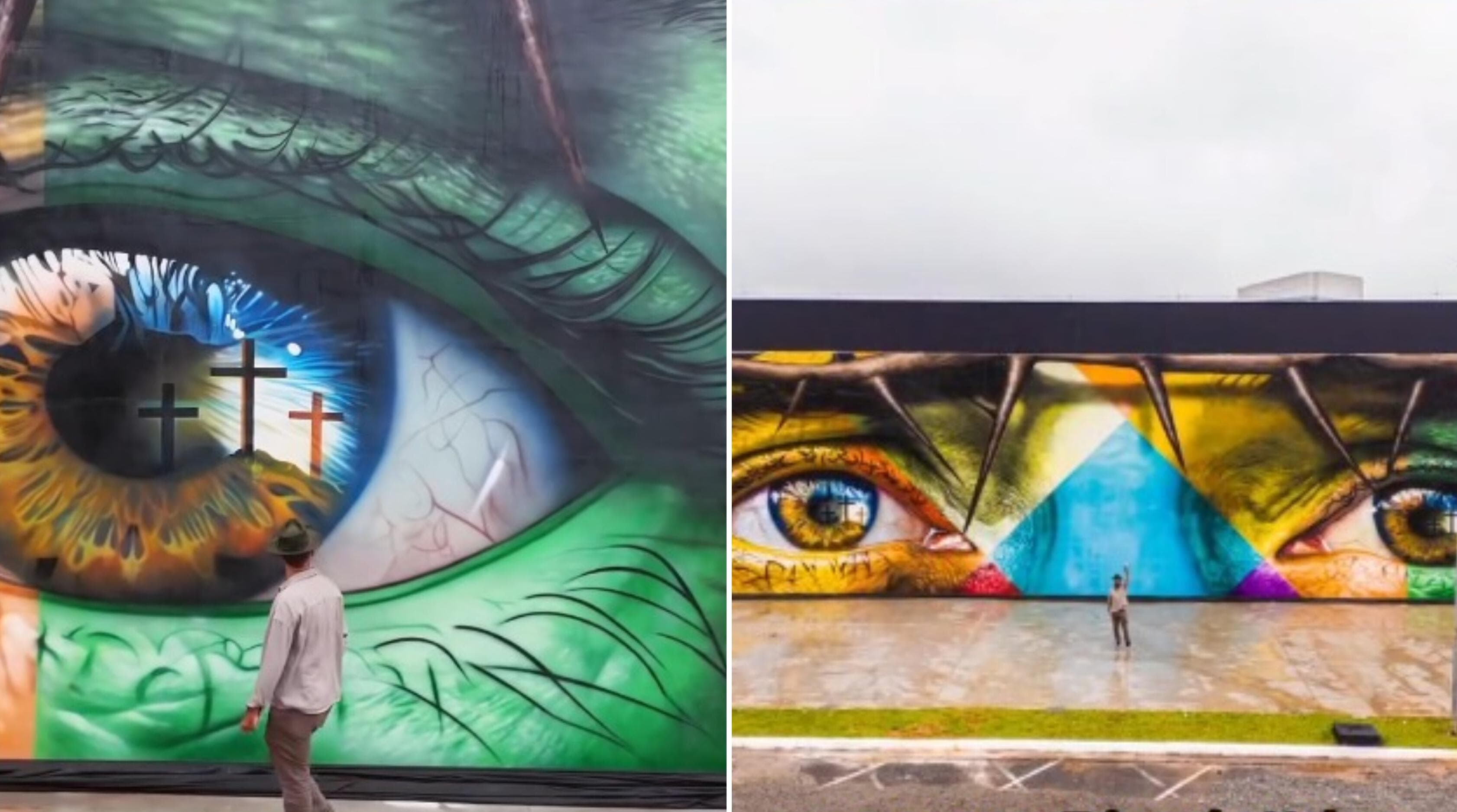 Kobra testemunha sua fé através de mural com o olhar de Jesus: “Ele nos vê”