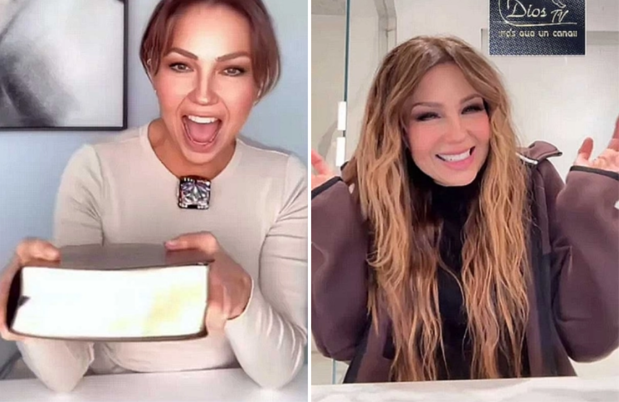 Thalía distribui 500 Bíblias para fãs: ‘Quero transmitir paz e esperança’