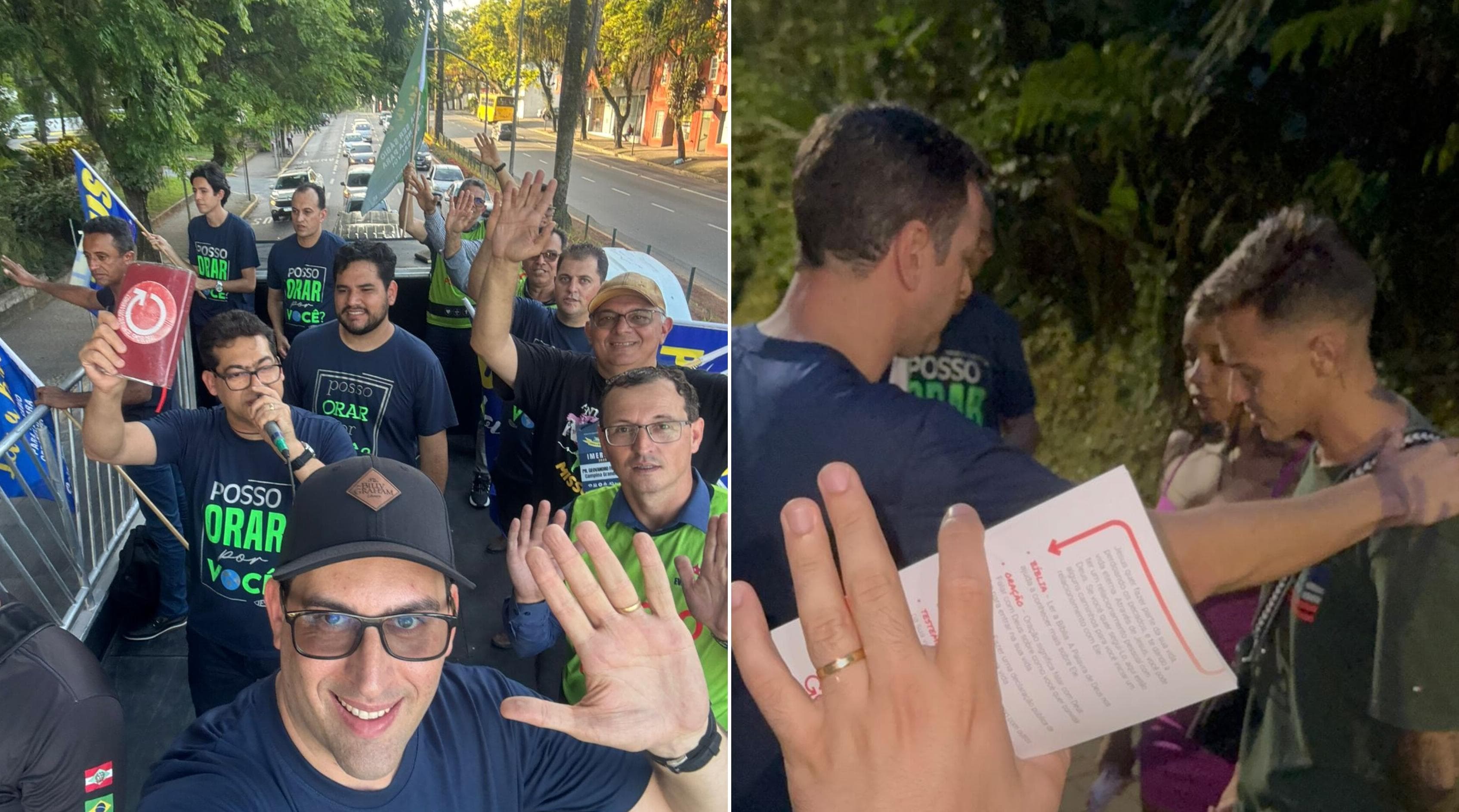 Igreja evangeliza em pontos turísticos de Joinville e leva 30 pessoas a Jesus