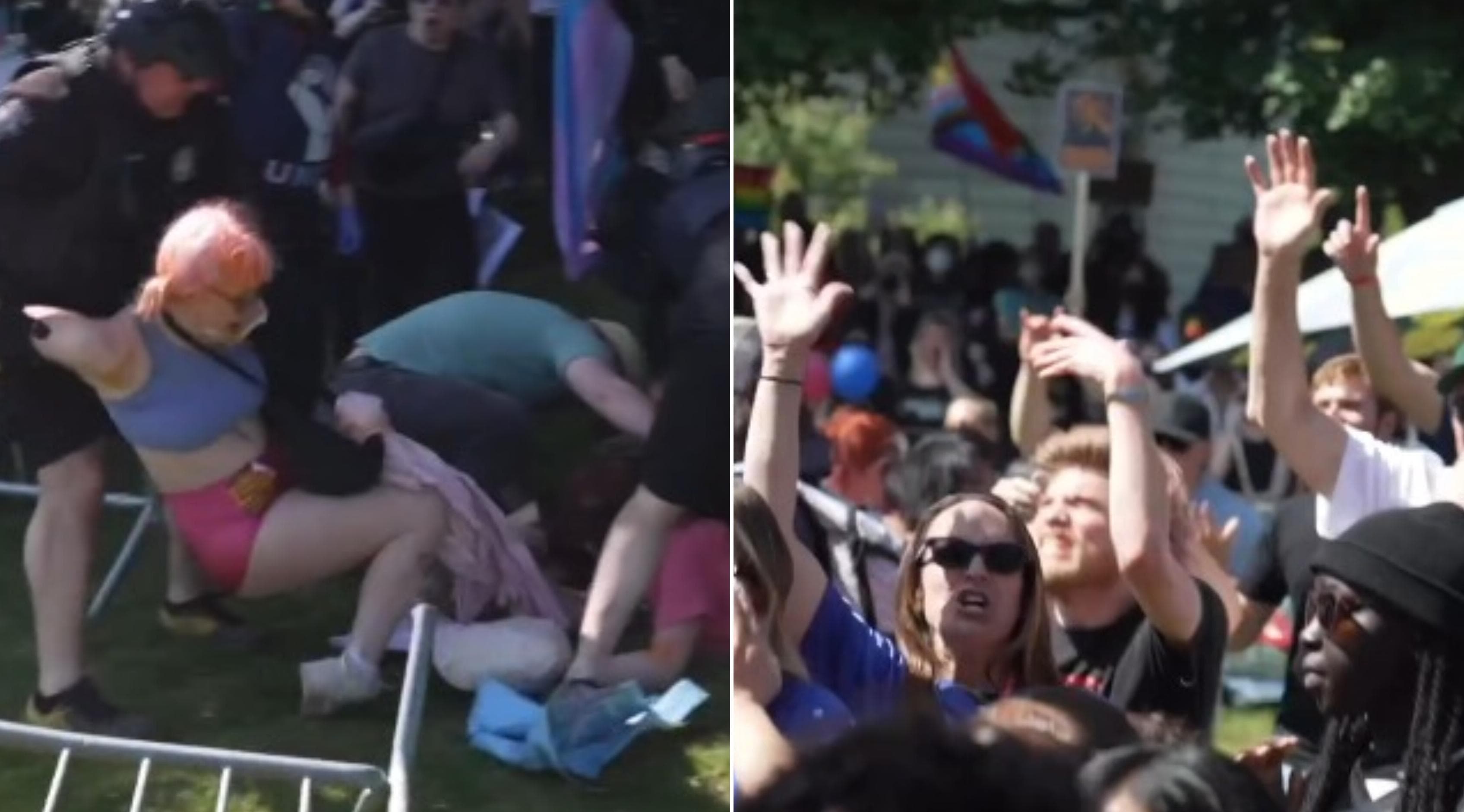 Manifestantes LGBT tentam impedir culto ao ar livre em parque nos EUA