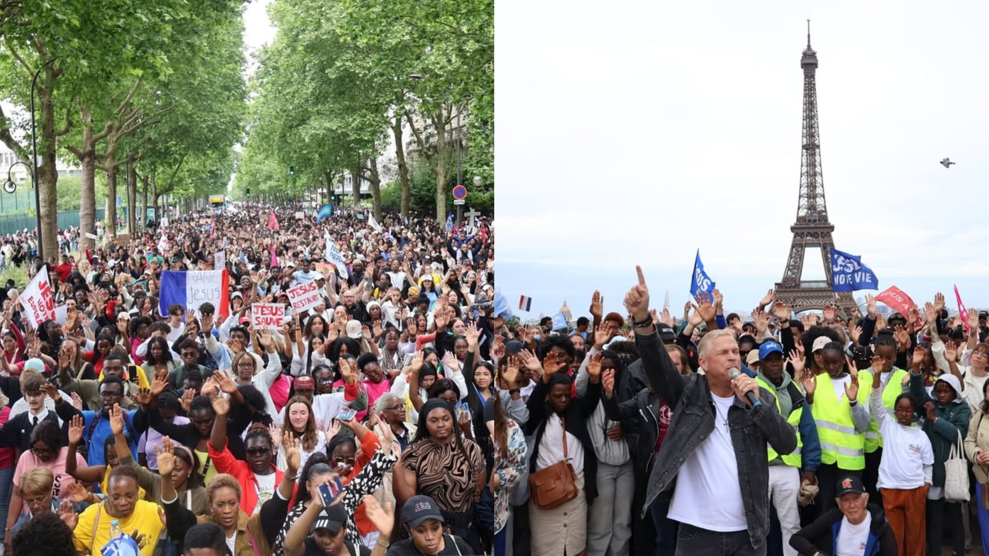 Mais de 40 mil cristãos celebram Jesus nas ruas de Paris: “A França será salva”